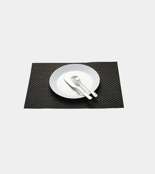 Mantel de poliéster y de Teslin de PVC con color de blanco y negro y de forma de cuadrícula