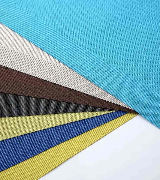 Clásico mantel de poliéster y de Teslin de PVC con multicolor y de forma de cuadrícula