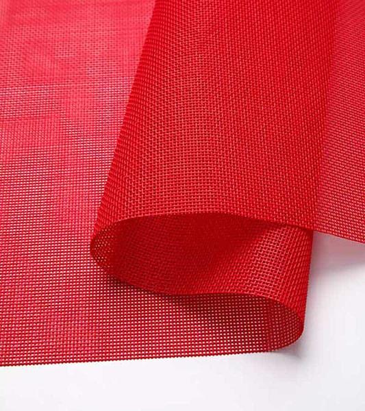 1 * 1 Rojo mantel de poliéster y de Teslin de PVC con estilo clástico de Europa y América y de forma de cuadrícula